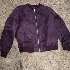 Burgundy Bomber Jacket